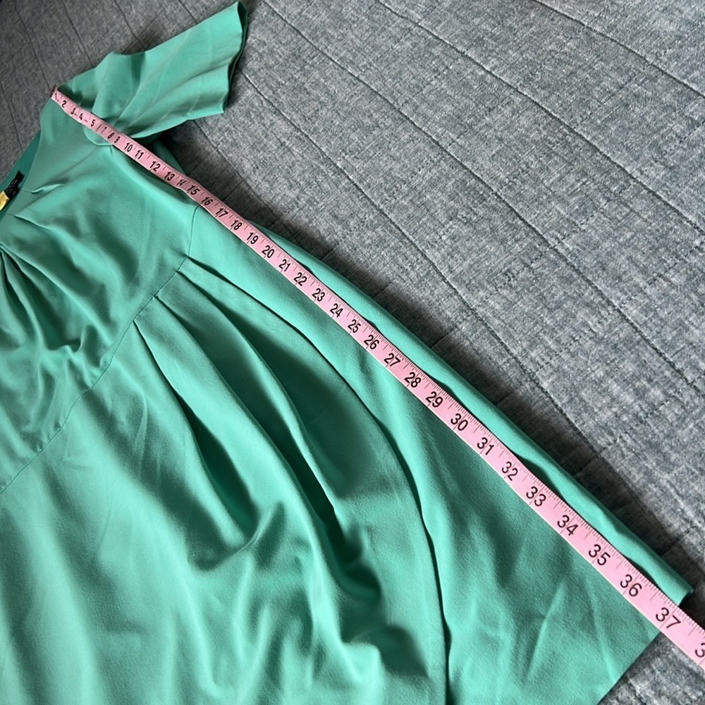 TAHARI Tailored Fit Midi Knee Length Dress in Seaglass Green |10 P - Picture 6 of 7